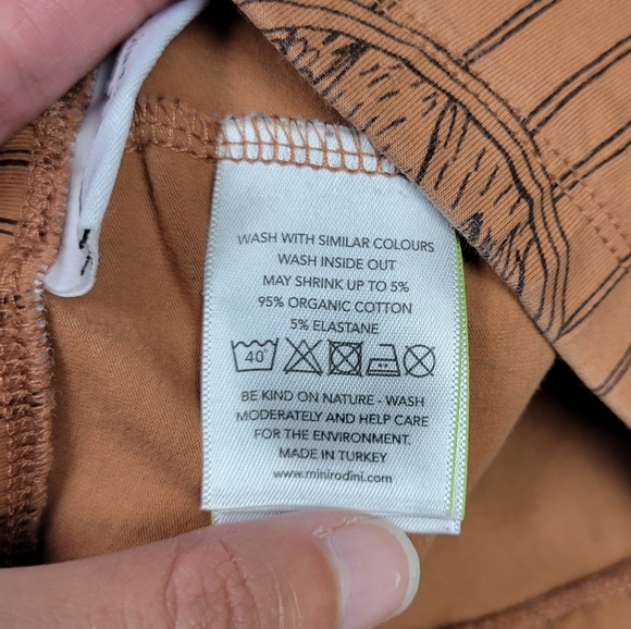 Mini Rodini organic brown fox family leggings - Picture 5 of 6